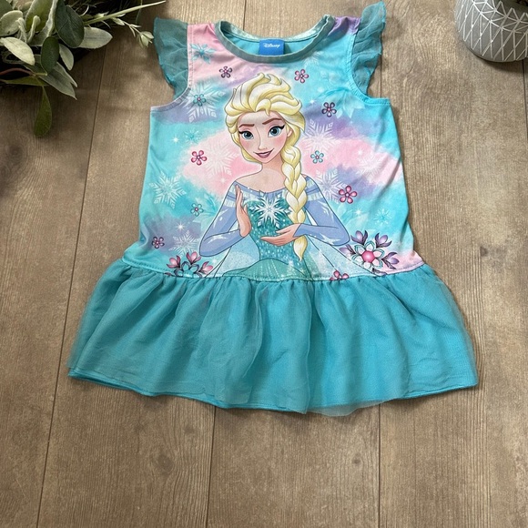 Disney Frozen Elsa Toddler Girl Pajamas Nightgown Silky Soft Short Sleeve 2T - Picture 6 of 13